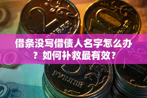 武汉借条没写借债人名字怎么办？如何补救最有效？
