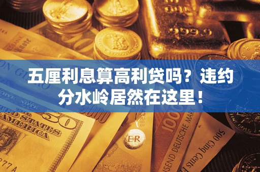 武汉五厘利息算高利贷吗？违约分水岭居然在这里！