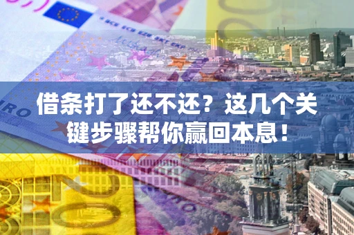 武汉借条打了还不还？这几个关键步骤帮你赢回本息！