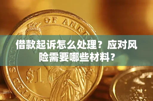 武汉借款起诉怎么处理？应对风险需要哪些材料？
