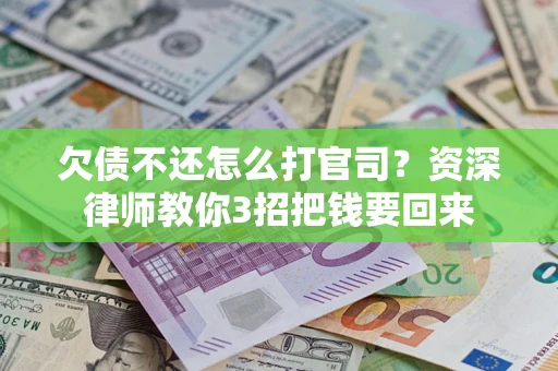 武汉欠债不还怎么打官司？资深律师教你3招把钱要回来
