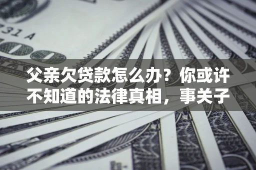 武汉父亲欠贷款怎么办？你或许不知道的法律真相，事关子女未来