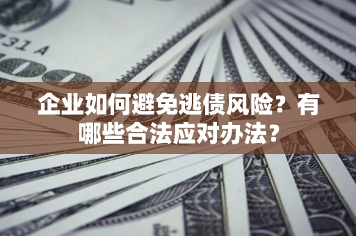 武汉企业如何避免逃债风险？有哪些合法应对办法？