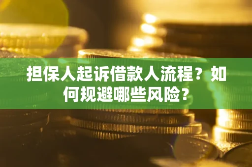 武汉担保人起诉借款人流程？如何规避哪些风险？