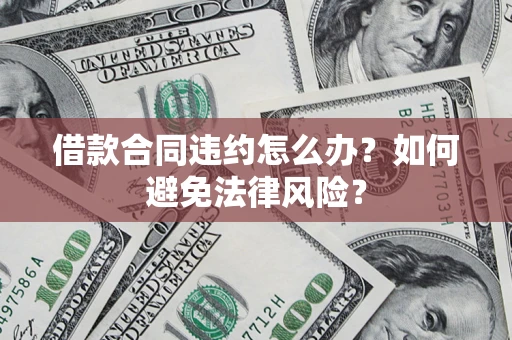 武汉借款合同违约怎么办？如何避免法律风险？