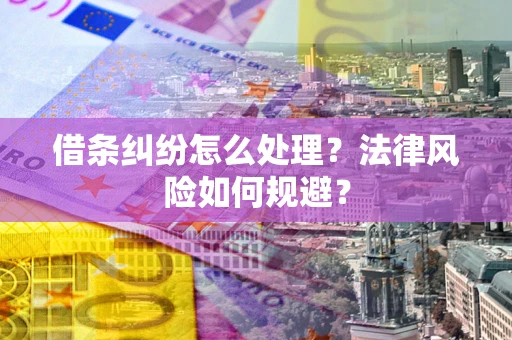 武汉借条纠纷怎么处理？法律风险如何规避？