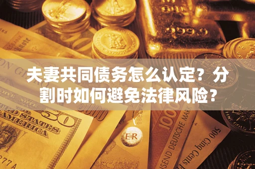 武汉夫妻共同债务怎么认定？分割时如何避免法律风险？